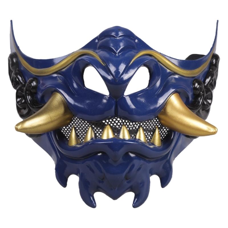 Masquerade Mask Halloween Costume Mask Half Face Mask Japanese Mask Party Mask Devil Samurais Mask Carnivals Mask