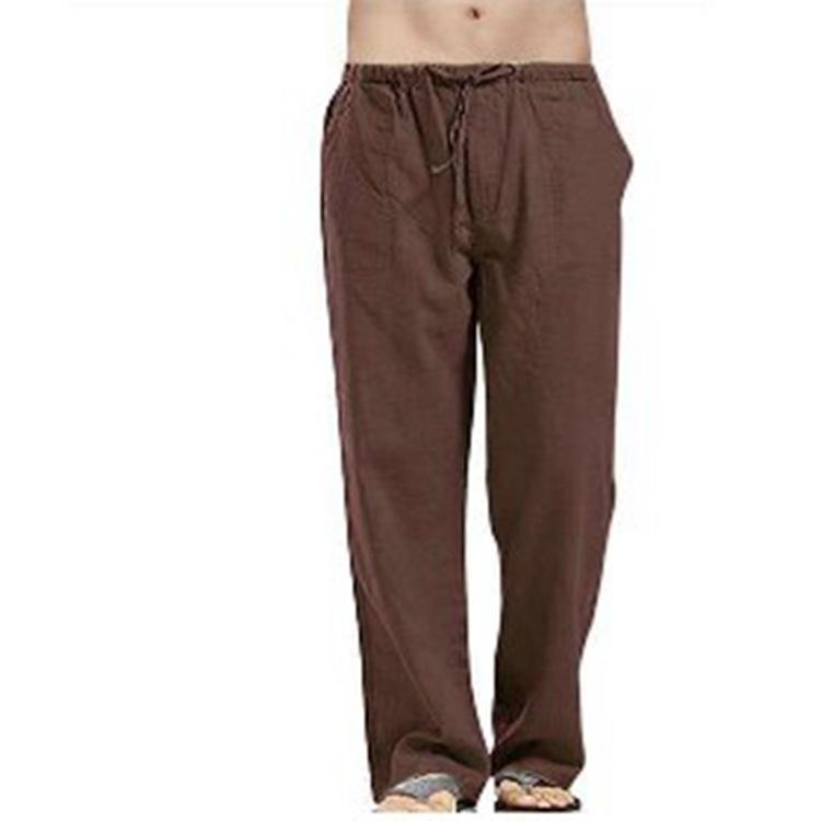 Pantalones Casuales de Lino y Algodón para Hombre Europeos y Americanos 2021 para Primavera y Otoño