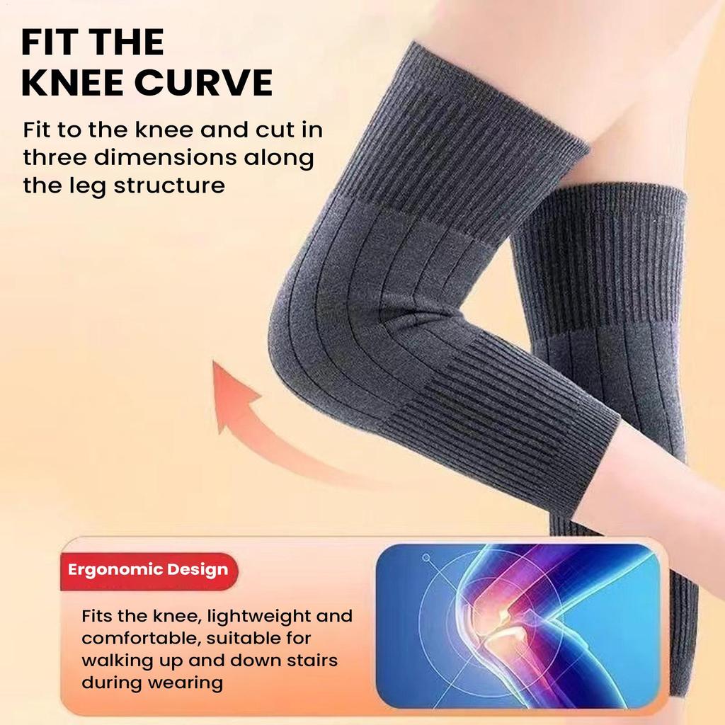 Warm Knee Pads 3D Knit Cashmere Breathable Warmer Heated Knee Wrap For Men Family Friends Indoor Outdoor Running Cycling Offices