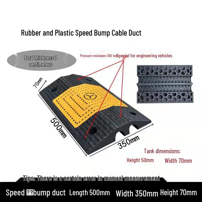 Indoor/Outdoor Cable Protection Rubber Trunking Speed Bump