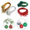 Pack of 200 Ornament Hook with Clip Locking Christmaas Pendants Hangers Fasteners for Holiday Decorations Pre Cut String