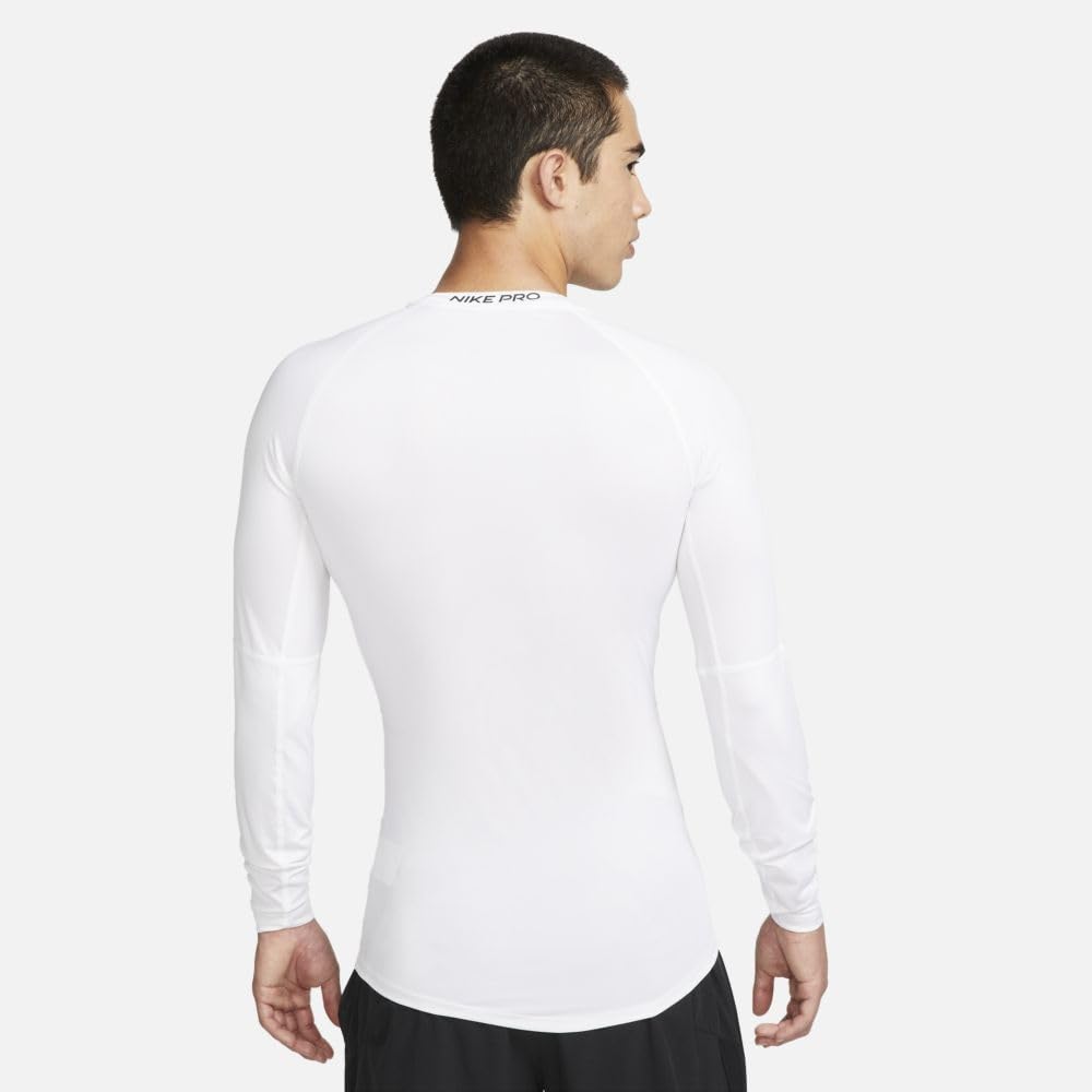 Nike Tight Long Sleeve Fitness Top FB7920 L Dri-FIT White/Black