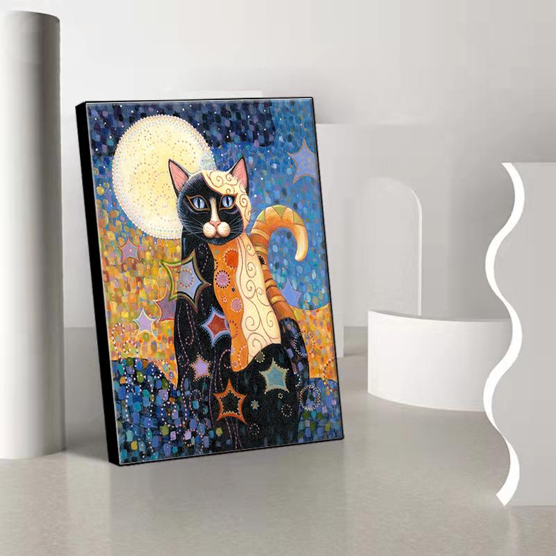 Gustav Klimt Famous Art Works Cat Canvas Posters and Prints Retro Animal Wall Art Pictures for Living Room Kids Room Decoration