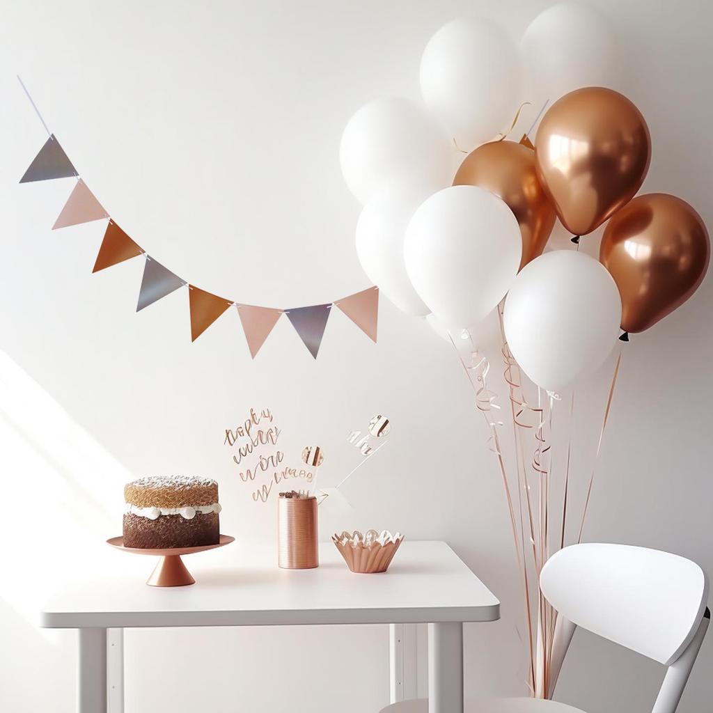 1pcs Set 16.4ft Macaron Paper Card Triangle Banner For Birthday Party Banner Flags Pennant Banner Flags Pennant Banner