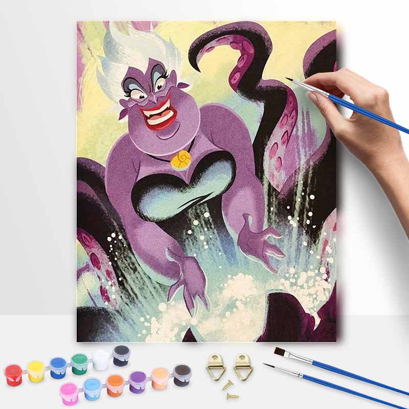 Disney Ursula oil painting digital painting art kit handmade diy painting home decoration gift