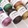 150g/ball Gold Wire Hollow Core Rope 3 Strands 3mm 100m Glitter Gold Cord Thread Handmade Knitting Crochet Yarn Handmade Crochet