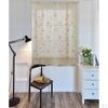 Window Embroidered Tie Up Shades Curtains W46xL63inch