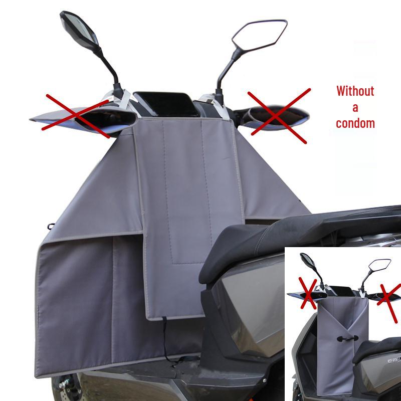 Windproof Plush Winter Cover for Electric Scooters & Motorcycles - Universal, All-Season, Two-Piece