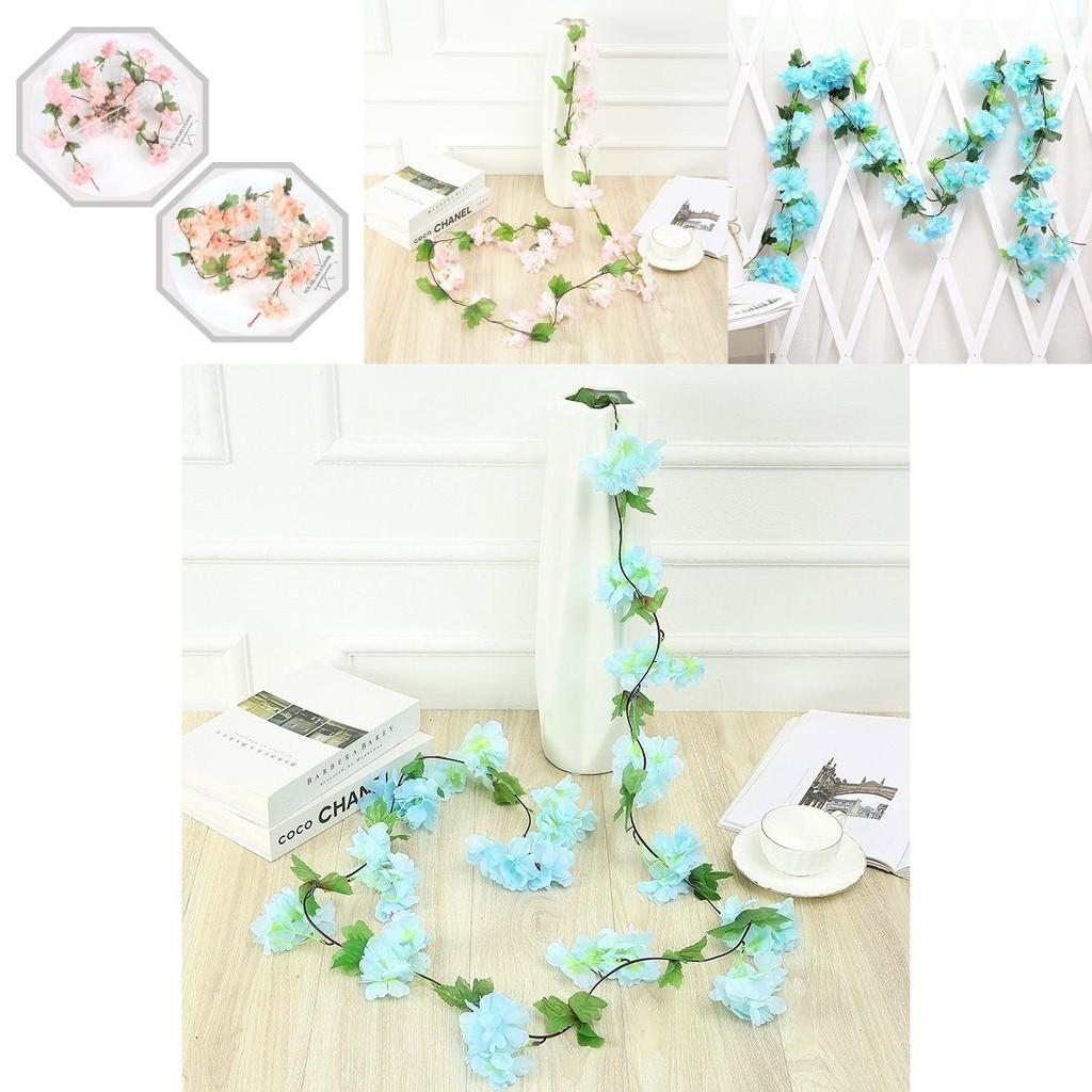 Elegant Artificial Cherry Blossom Garland Ivy Vine For Home Decor And Festivities