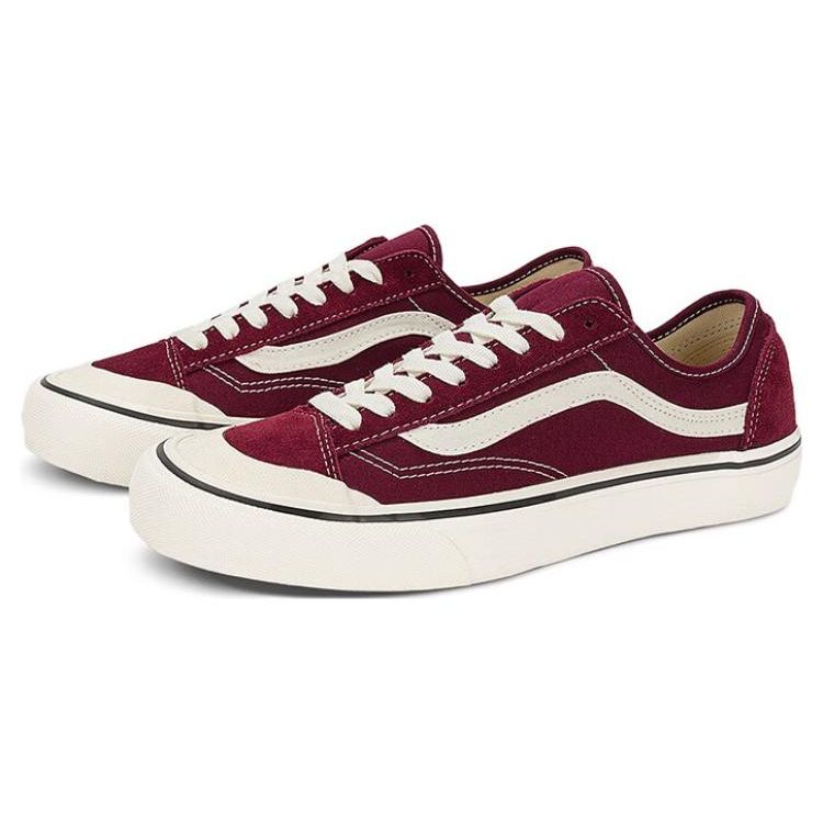 Vans Style 136 Decon VR 3 Comfortable Versatile Low-Top Skate Shoes Unisex Sneaker Purple Red VN0A4BX9BRG