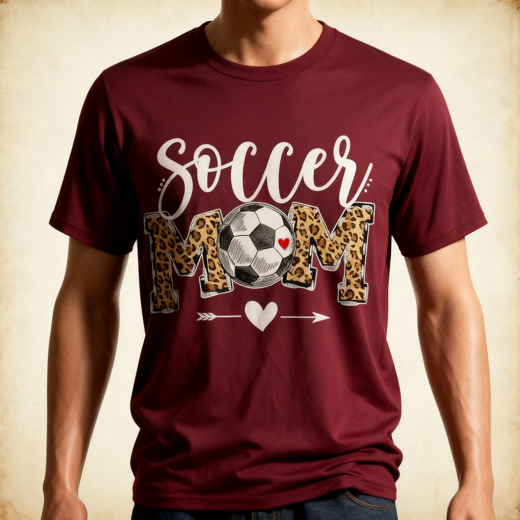 Soccer Mom Leopard Funny Soccer Mother's Day Unisex T-Shirt