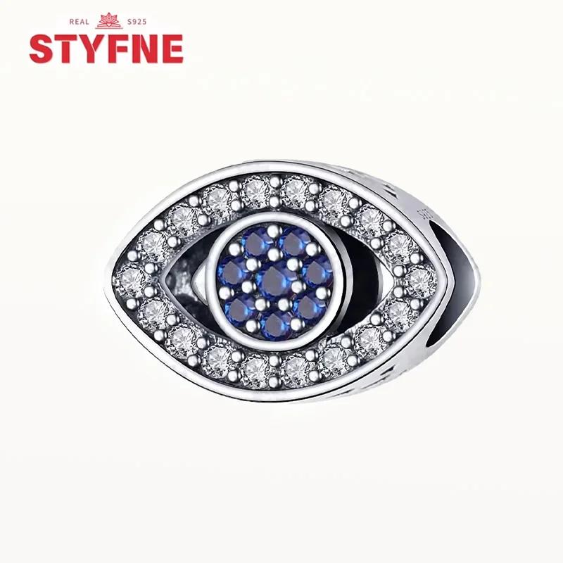 Copper Classic Palm Devil'S Eye Charms Blue Heart Beads For Women Diyoriginal Bracelets Fine Diy Jewelry Gifts