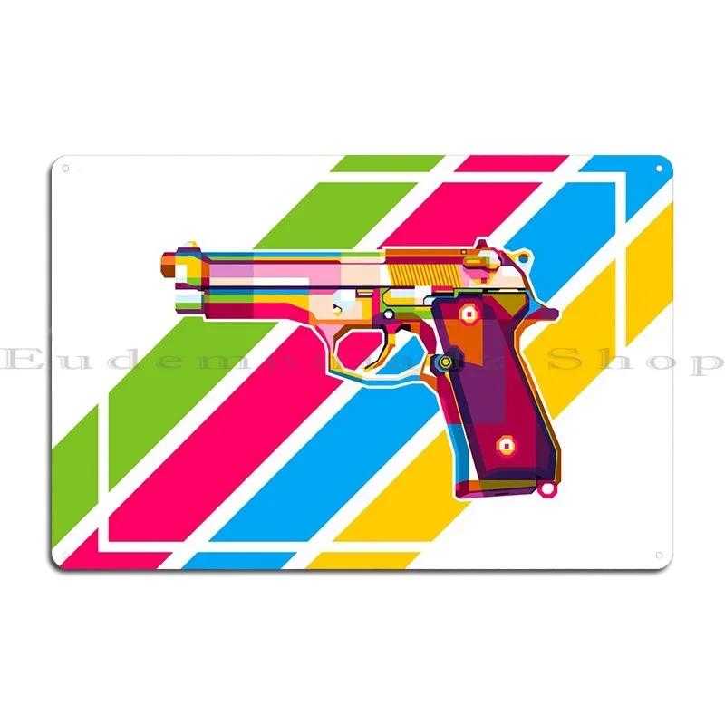 Baretta Metal Plaque Poster Retro Pub Funny Design Classic Tin Sign Poster 20x30cm(7.8x11.8inch)