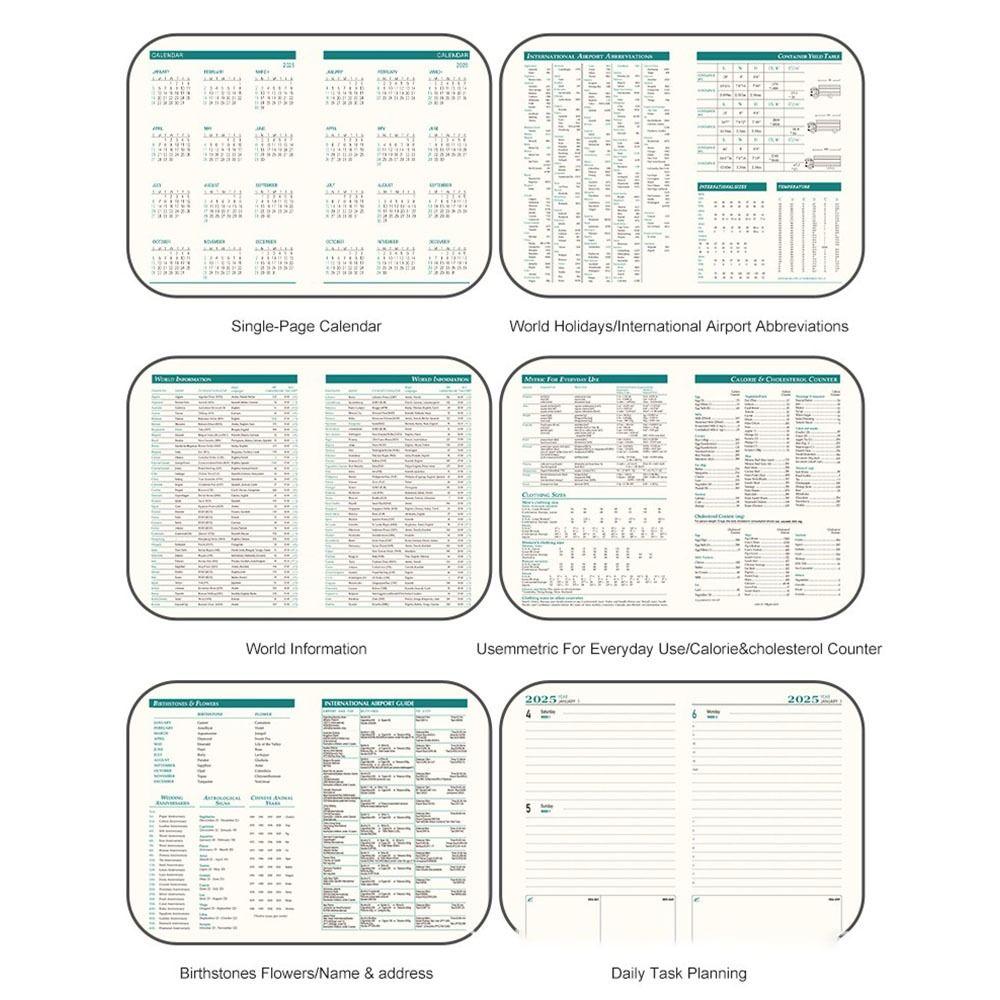 365 Days Per Day A5 Agenda Planning Notebook Thickened Office Work Planner  Work Efficiency Book