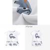 Malwee Boy Summer Cotton T Shirt And Shorts Set With Cartoon Dinosaur Prints For Kids Ages 3 To 8