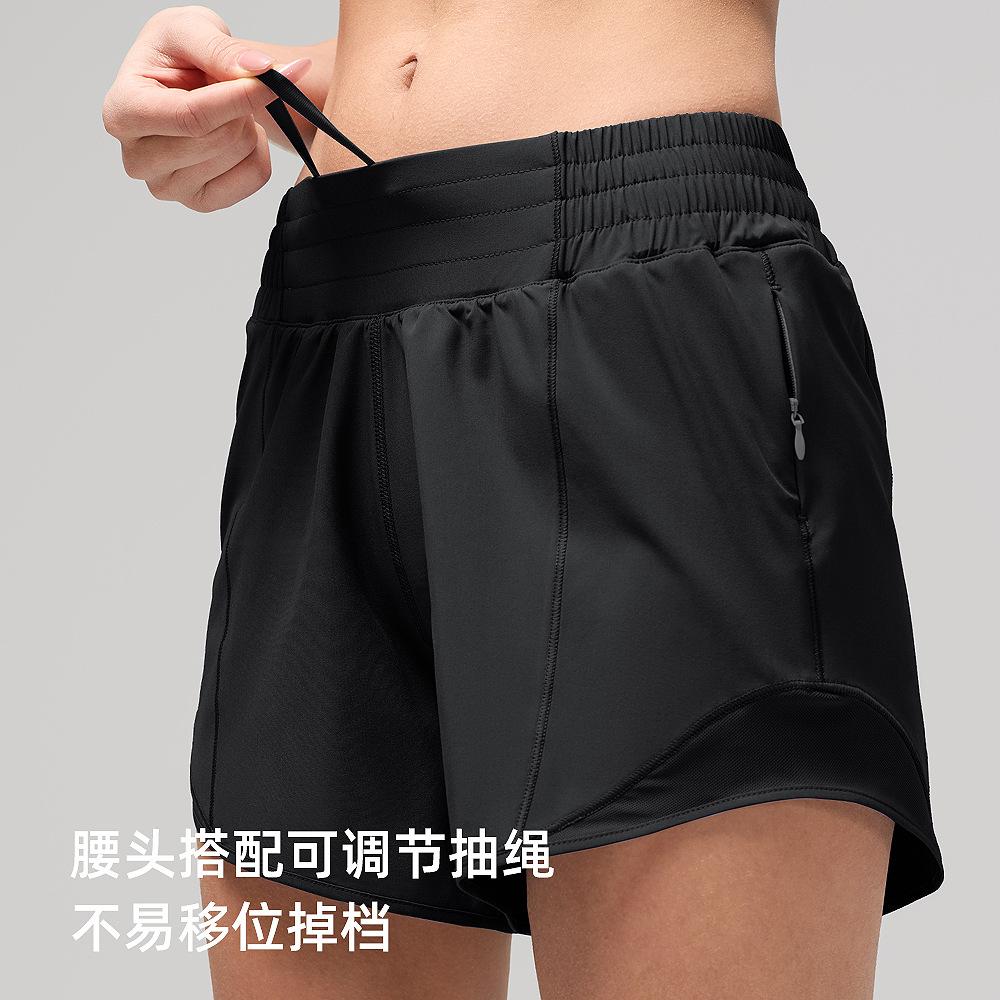 Summer women's anti-light yoga pants cool breathable quick-drying fitness running shorts