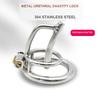 304 Stainless Steel Urethral Chastity Cage Male CB Lock 3 Ring Sizes Metal Catheter BDSM Training Restraint Adult Toy for Men