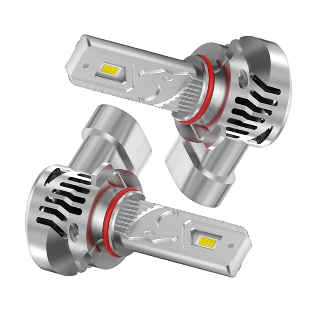 2pcs 9005 LED Auto Bulbs Bright Illumination Energy Saving Tech Universal Vehicle Application Efficient Heat Dissipation