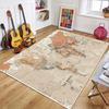 World Map Pattern Carpet Mat Rug Home Decoration Living Room Bedroom Decorative Area Rug Non-slip Floor Mat for Indoor Space