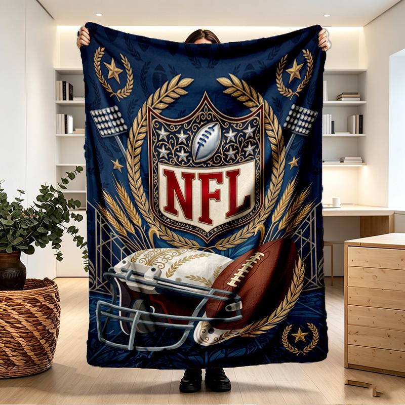 NFL Print Decke - Weich & Bequem, für Schlafzimmer, Reisen, Sofa, Heimdekoration - Geburtstags-Weihnachtsgeschenk für Freund
