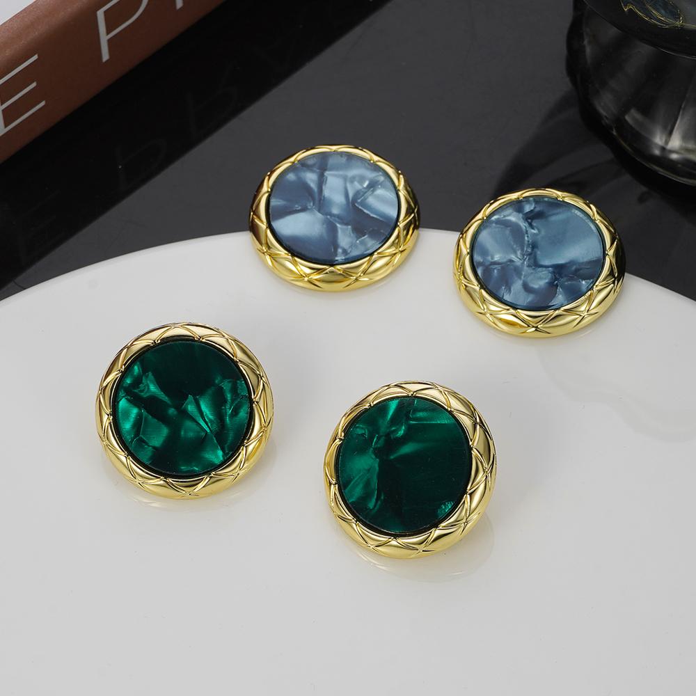 Elegante Ohrringe mit Anhänger, modische goldene runde Statement-Ohrringe für Damen