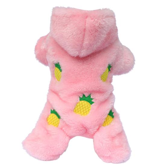 Hunde-Pyjama mit Kapuze, alle abgestimmten Flanell-Plüsch-Haustier-Outfits, Onesie, Mantelzubehör