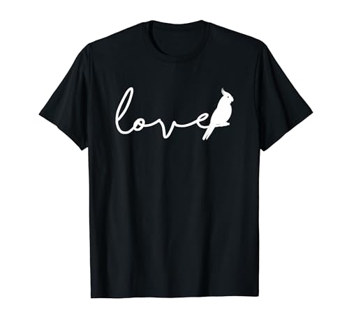 A gift for cockatiel lovers:  I Love Cockatiels  T-shirt.