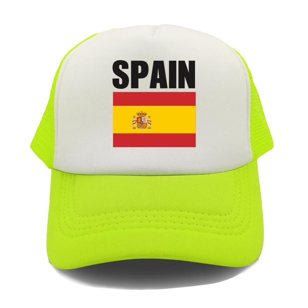 Flag Of Spain Baseball Cap For Women Unisex Country Proud Mesh Net Trucker Hats Summer Breathable Snapback Dad Gift Caps