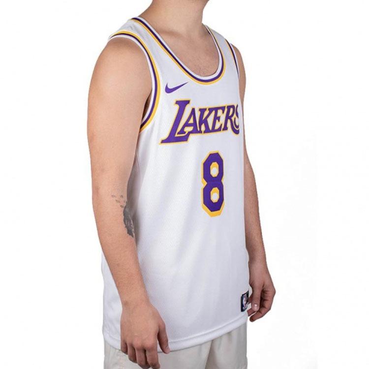 Nike NBA Basketball Sports Jersey Vest SW Fan Edition Lakers Home 8 White Men's CI9503-100