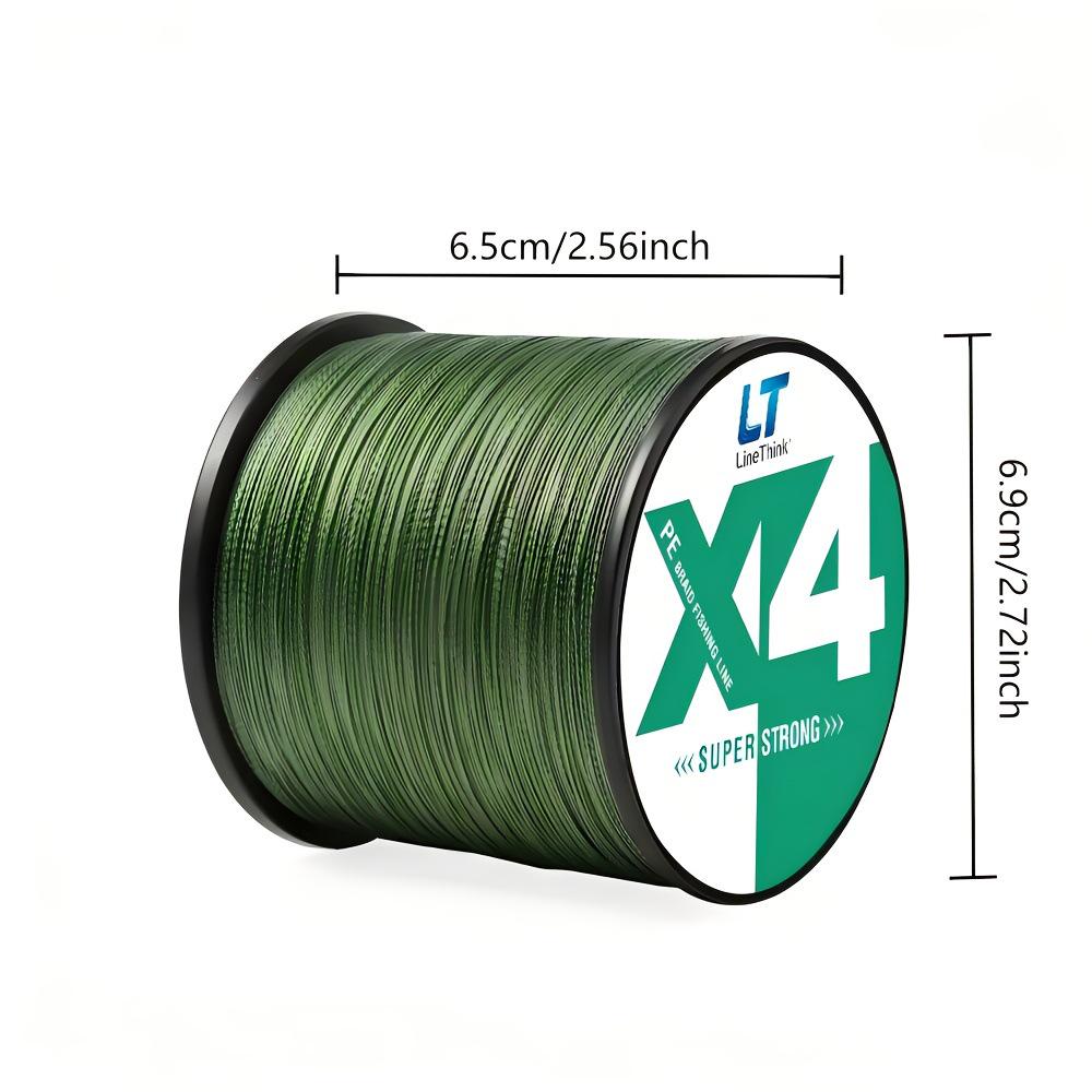 LineThink 300m/500m Super Strong Fishing Line, 4-Strand PE Wear-Resistant Braided Multi-Filament