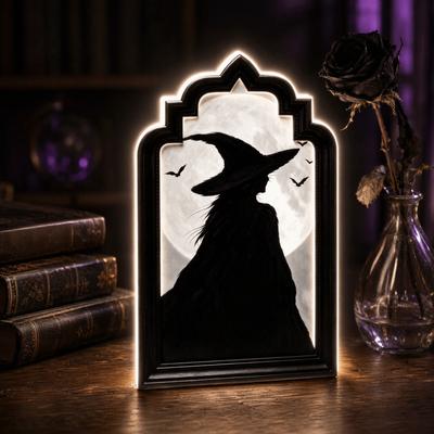 Holograficzne Lustro Duch LED Podświetlane Lustro Iluzji Straszna Dekoracja Ścienna Dom Nawiedzony