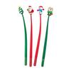 Creative Santa Claus Wobble Pen: Soft Rubber Neutral Pen for Students, Christmas Gift or Prize.
