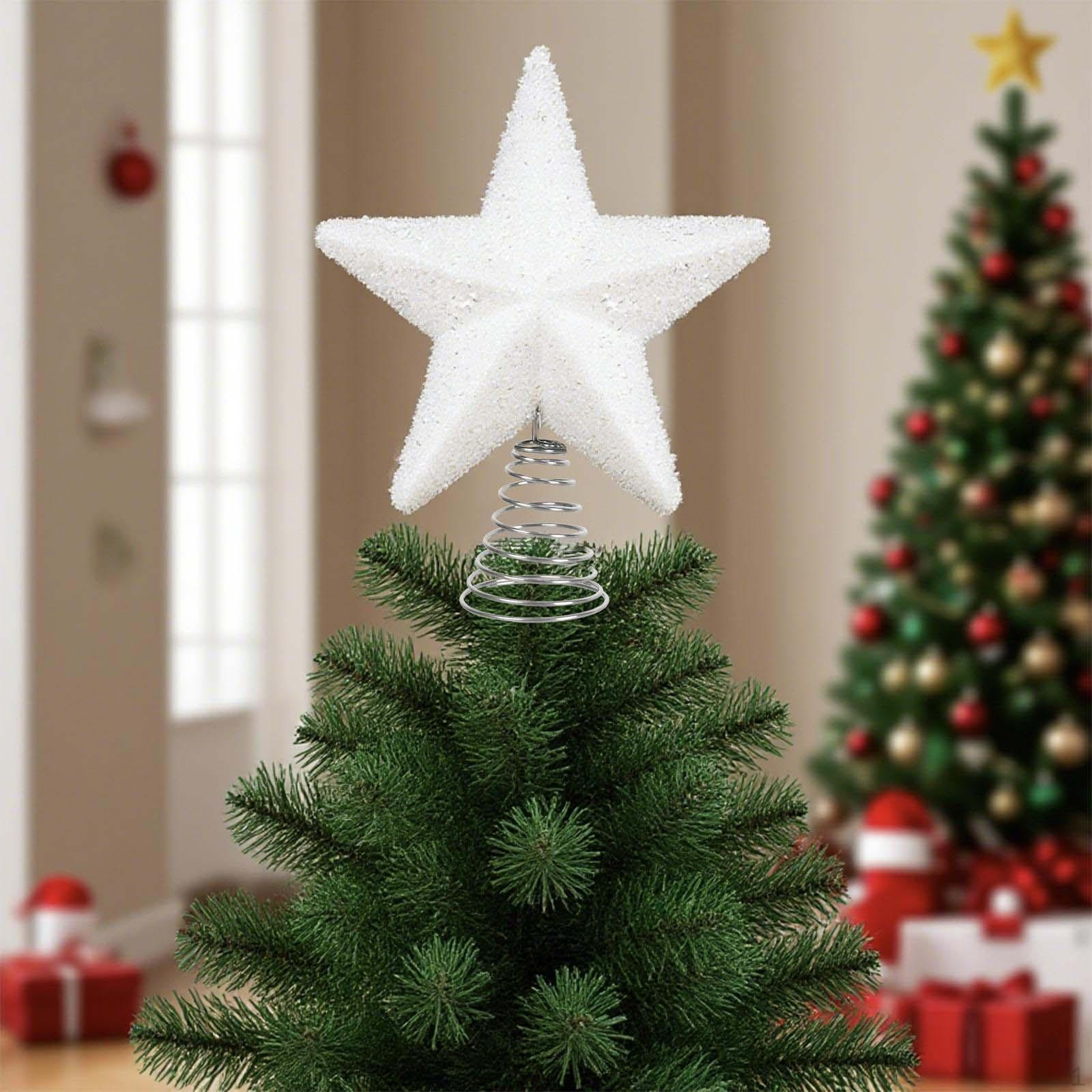 

Верхушка для рождественской елки Звезда Орнамент Креативный Пятиконечный Рождественский Декор Украшение для