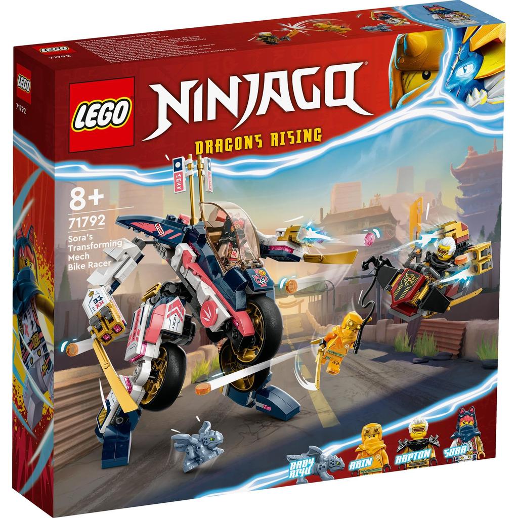 LEGO Ninjago Sora's Mech Bike Racer Toy, Perfect as a Birthday or Christmas Gift for Boys and Girls Ages 8, 9, and 10, Elementary School Students, Bat