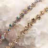 1 Yard S-shaped Glass Rhinestone Chain, 0.9cm Wide, AB Color, for Headbands, Hair Accessories, Dresses & Bridal Jewelry