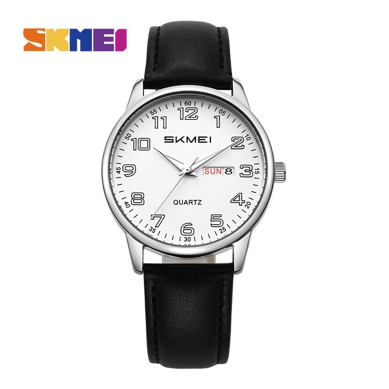 Skmei New Man Quartz Fashion Casual Watches Classic Leather Waterproof Wristwatches for Women 7901