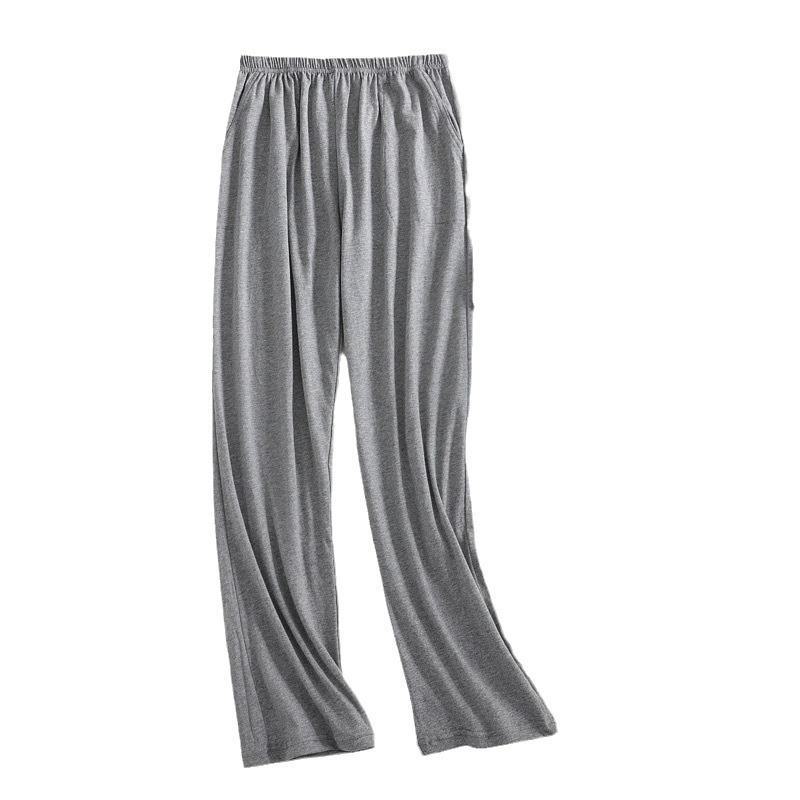 Men's 2024 Double Pocket Cotton Pajama Pants - Lightweight, Casual, Spring/Autumn Wear