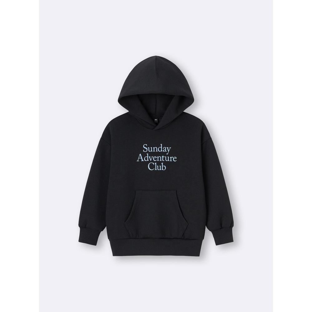 Gu By Uniqlo Kids Puff Sweatshirt Hoodie  Logo 