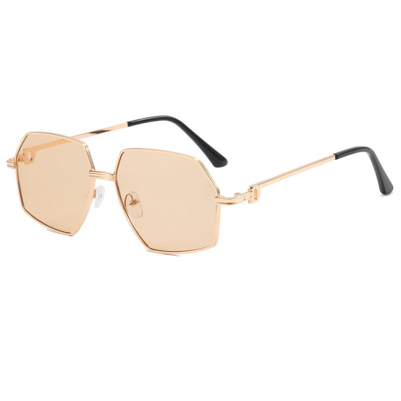 Polygon Shape Sunglasses For Women Fashion Trendy Uv400 Protection Men'S Sun Glasses Outdoor Travelling Female Sunglass