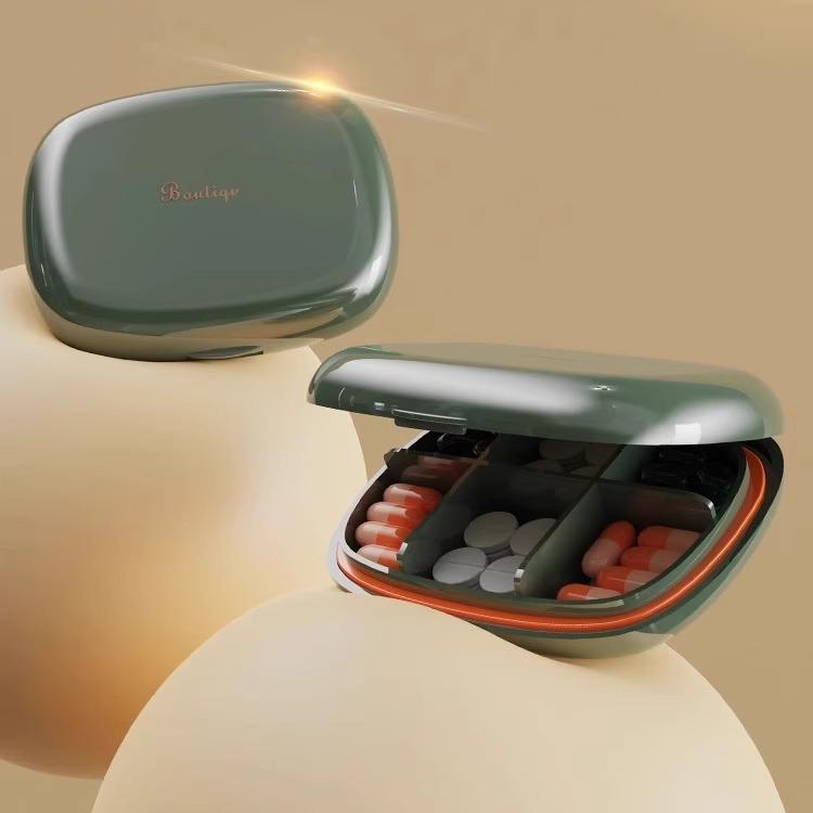 Portable Pill Dispenser Box - 3 Times/Day, 7-Day Medicine Reminder for Home & Travel