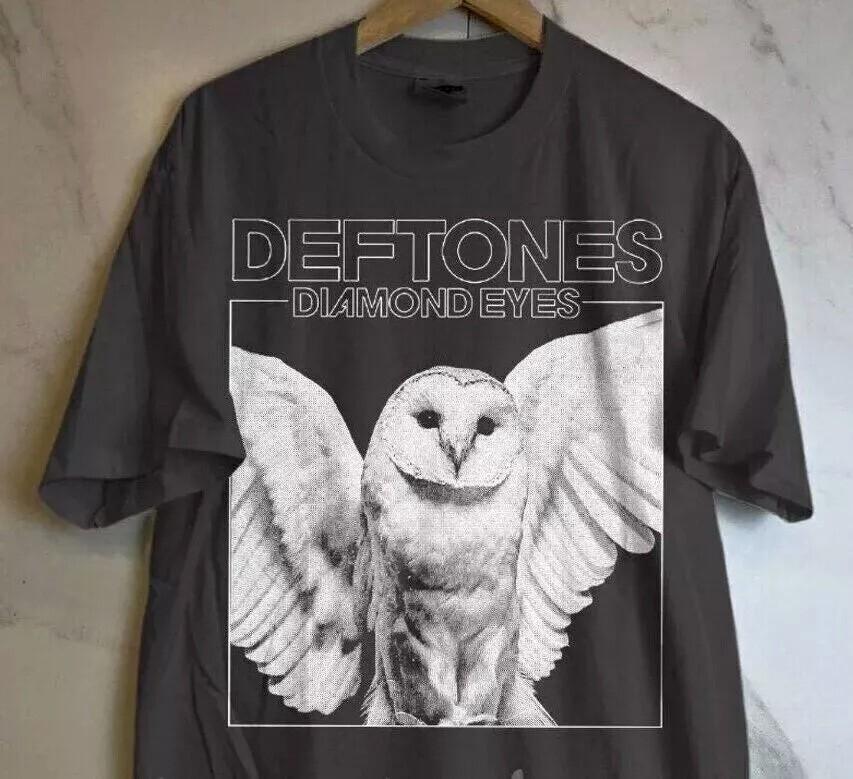 Футболка рок-группы Deftones, Унисекс черная футболка Deftones Diamond Eyes, Размеры S-5XL, Унисекс футболка S