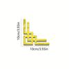 4PCS Acrylic Mirror Sticker,Corner Onlay Hollow Stickers Self Adhesive Wall Mirror Stickers Removable Peel and Stick for Home