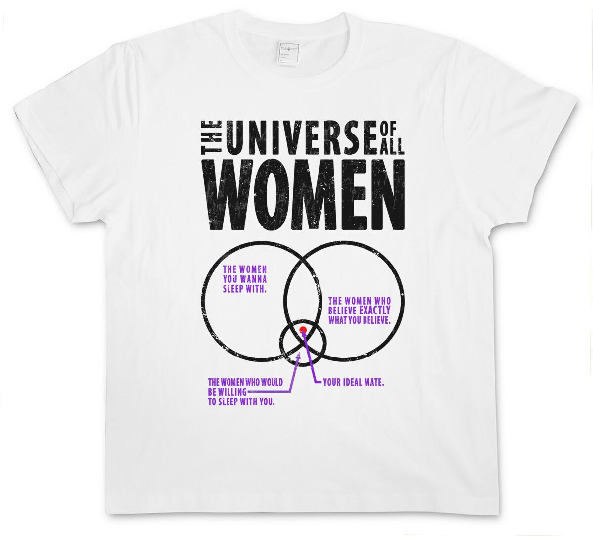 THE UNIVERSE OF WOMEN LOGO I T-Shirt Mens Womens Tees Top The Big TBBT Fun Bang Theory Nerd Shirt M
