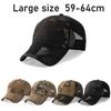 Large Size 59-64cm All Mesh Summer Cool Breathable Camouflage Tactical Baseball Hat Hiking Jungle Adventure Snapback Cap For Men