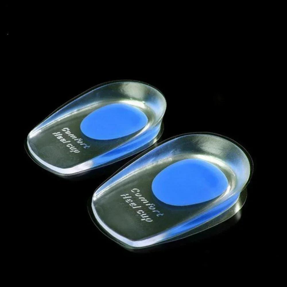 1 Paar Siliconen Gel Binnenzolen Mannen Vrouwen Hielspoor Pijnverlichting Behandeling Voetpads Schokabsorptie Massager Spa Voetverzorging Gereedschap Size 40-45 gray