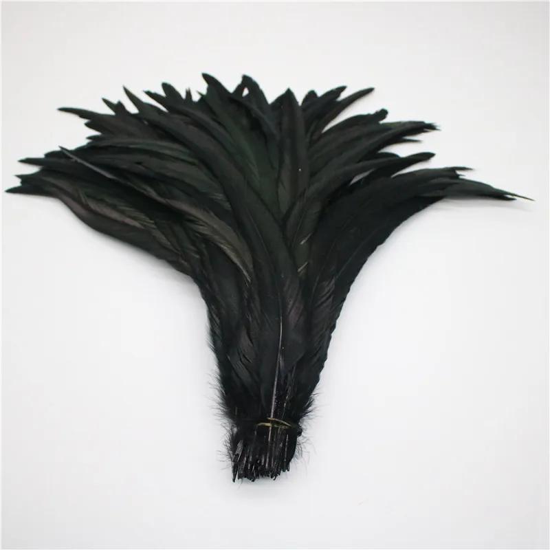 Beatiful 50Pcs Natural Cock Tail Feathers 25-40Cm / 10-16Inch Clothing Decoration Stage Performance Rooster Tail Feathers Plume