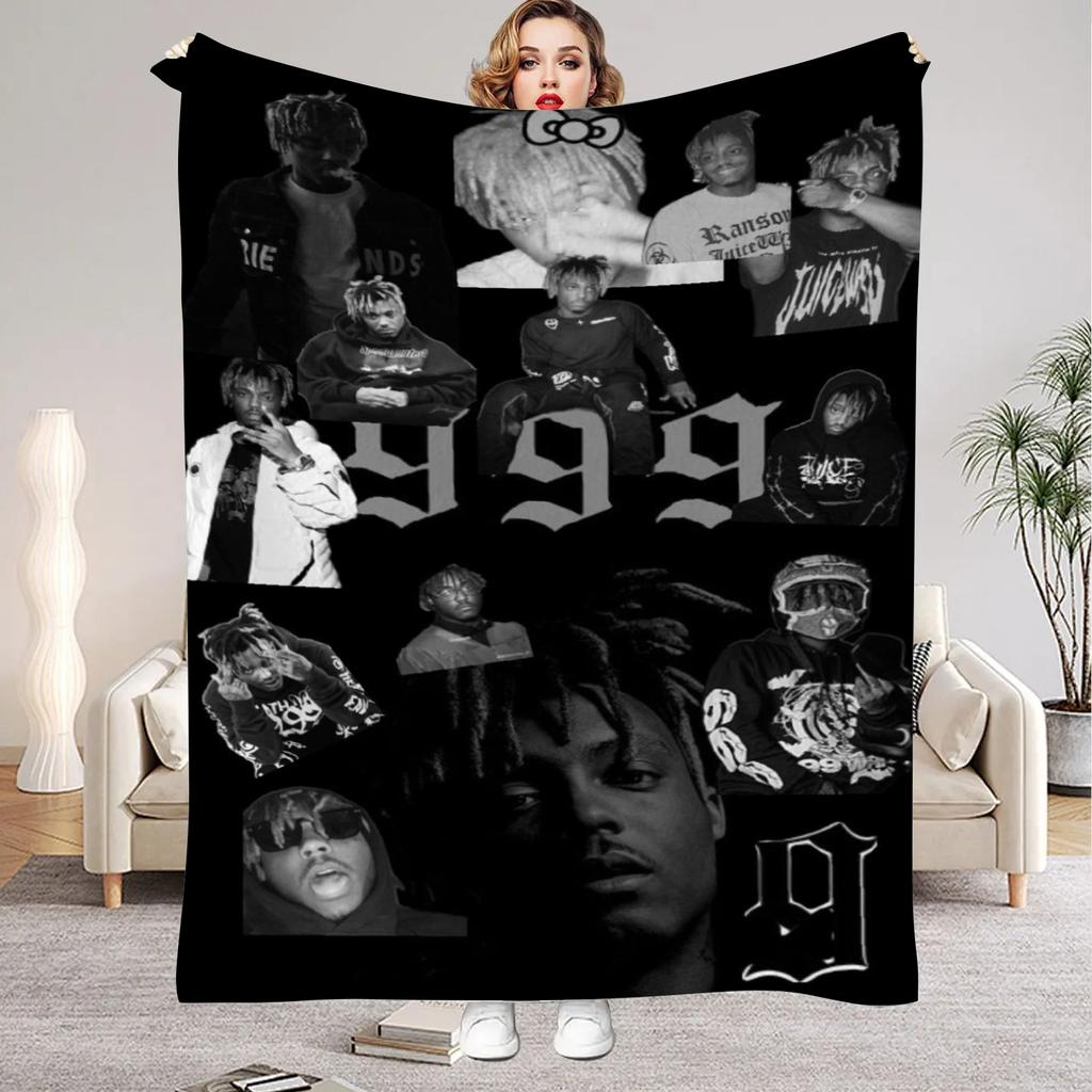 Juice WRLD 999 Legend Rapper Album Blanket Soft Throw Blanket for Home Bedroom Bed Sofa Travel Picnic Cover Kid Gift