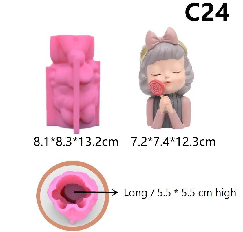 

Новый Милый Принцесса Девочка Морские Водоросли 3D Креативная Подставка для Ручек Цветочный Горшок Силиконовая Форма Ароматическая Свеча Пищевой Торт Декор Инструмент для DIY C24