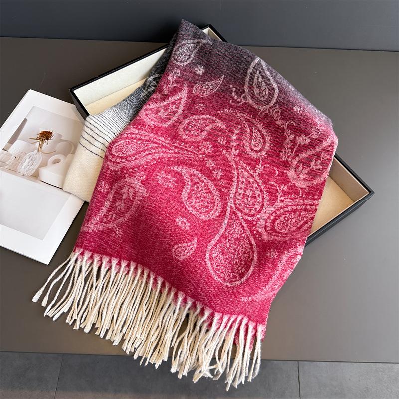 

Autumn Winter Imitation Cashmere Pashmina Shawl Cashew Print Lady Wrap Warm Scarves Female Foulard Hijab Stoles Scarf 200x70CM