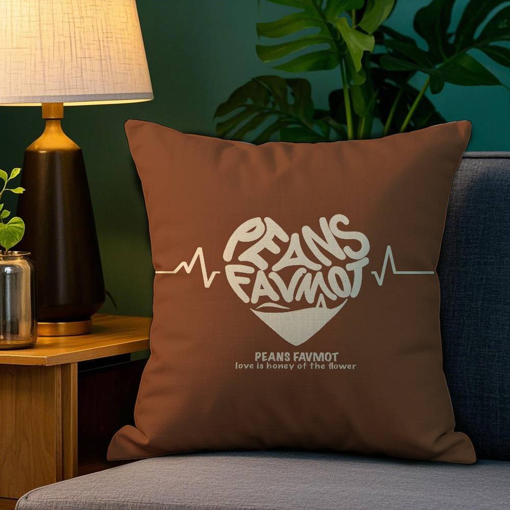 Creative Love Letters Pillow Case Plush Fabric Soft Double Sided Print Home Sofa High Quality Cushion Cover Throw